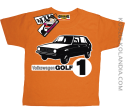 Volkswagen Golf 1 - koszulka dziecięca - pomarańczowy