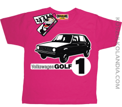 Volkswagen Golf 1 - koszulka dziecięca - różowy
