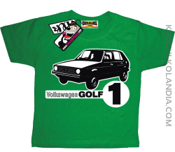Volkswagen Golf 1 - koszulka dziecięca - zielony