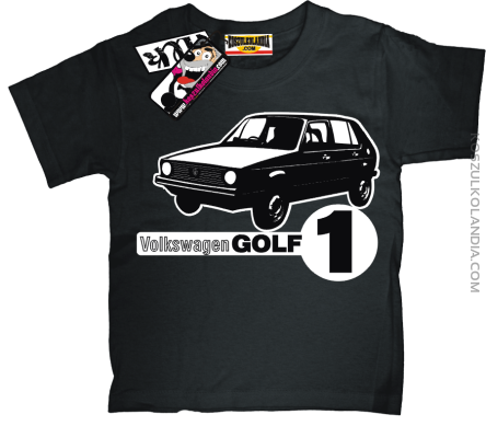 Volkswagen Golf 1 - koszulka dziecięca - czarny