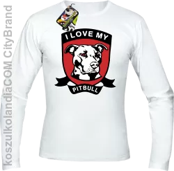 I Love My Pitbull -  Longsleeve męski biały 