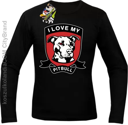 I Love My Pitbull -  Longsleeve męski czarny 