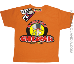 Zajefajny Chłopak - koszulka dziecięca - pomarańczowy