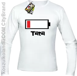 Tata Bateria do ładowania - Longsleeve męski biała