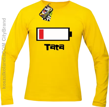 Tata Bateria do ładowania - Longsleeve męski żółty 