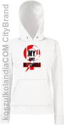 My body My choice - bluza z kapturem damska biała