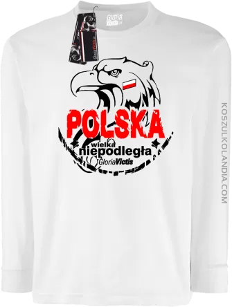 Polska Wielka Niepodległa - Longsleeve dziecięcy biala 