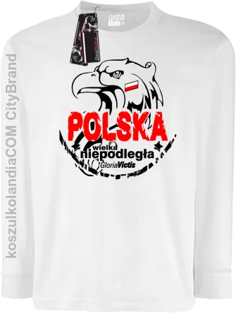 Polska Wielka Niepodległa - Longsleeve dziecięcy biala 