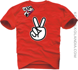 Victory Peace Znak Pokoju - koszulka męska - czerwony