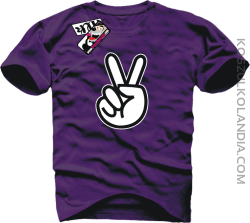 Victory Peace Znak Pokoju - koszulka męska - fioletowy