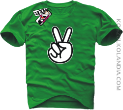 Victory Peace Znak Pokoju - koszulka męska - zielony