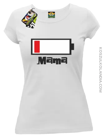 MAMA Bateria do ładowania - Koszulka damska 
