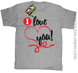 I LOVE YOU - RETRO - Koszulka Dziecięca - Melanż