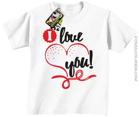 I LOVE YOU - RETRO - Koszulka Dziecięca
