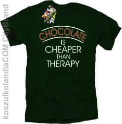 Chocolate is cheaper than therapy - Koszulka męska butelkowa 