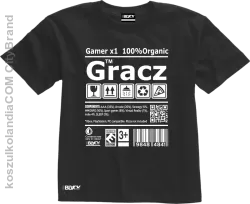 Gracz GAMER - koszulka dziecięca czarna