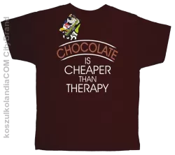 Chocolate is cheaper than therapy - Koszulka dziecięca brąz 