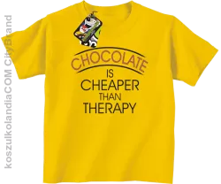 Chocolate is cheaper than therapy - Koszulka dziecięca żółty 