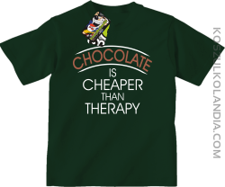 Chocolate is cheaper than therapy - Koszulka dziecięca butelkowa 