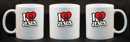 I love Jesus StickStyle - Kubek Ceramiczny