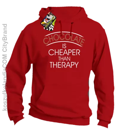 Chocolate is cheaper than therapy - Bluza męska z kapturem 