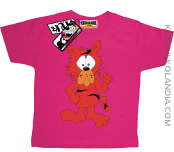 Kot Rudzielec - super koszulka dziecięca - różowy