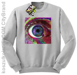 PSYCHODELIC EYE - Bluza męska standard bez kaptura melanż 