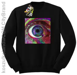 PSYCHODELIC EYE - Bluza męska standard bez kaptura czarna 