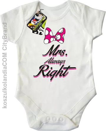 Mrs always Right dla Niej - Body dziecięce - Biały