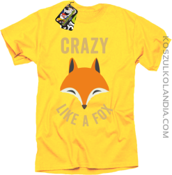 Crazy like a Fox - Koszulka męska żółta 