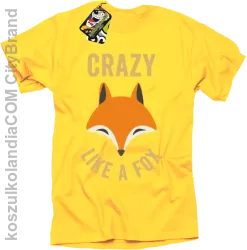 Crazy like a Fox - Koszulka męska żółta 