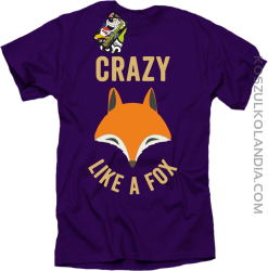 Crazy like a Fox - Koszulka męska fioletowa 