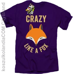 Crazy like a Fox - Koszulka męska fioletowa 