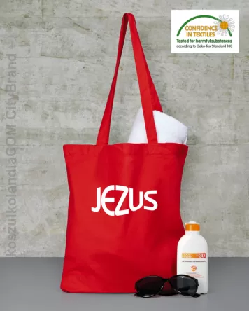 JEZUS Jesus christ symbolic - torba na zakupy - Czerwony