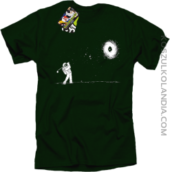 Astro Golfista na księżycu - koszulka męska butelkowa 