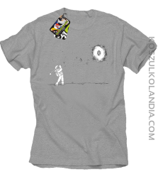 Astro Golfista na księżycu - koszulka męska melanż 