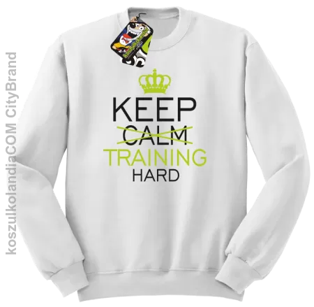 Keep Calm and TRAINING HARD - Bluza męska standard bez kaptura 