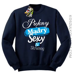 Piękny mądry sexy & skromny - Bluza Standard bez kaptura granatowa 