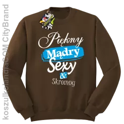 Piękny mądry sexy & skromny - Bluza Standard bez kaptura brązowa 