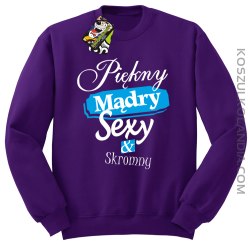 Piękny mądry sexy & skromny - Bluza Standard bez kaptura fioletowa 