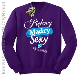 Piękny mądry sexy & skromny - Bluza Standard bez kaptura fioletowa 