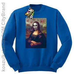 Mona Lisa Hello Jocker - Bluza męska standard bez kaptura niebieska 