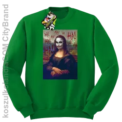 Mona Lisa Hello Jocker - Bluza męska standard bez kaptura zielona 