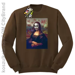 Mona Lisa Hello Jocker - Bluza męska standard bez kaptura brąz 