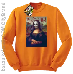 Mona Lisa Hello Jocker - Bluza męska standard bez kaptura pomarańcz 