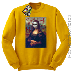 Mona Lisa Hello Jocker - Bluza męska standard bez kaptura żółta 