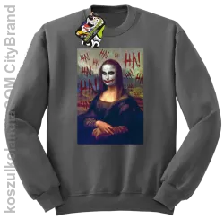 Mona Lisa Hello Jocker - Bluza męska standard bez kaptura szara 