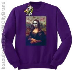 Mona Lisa Hello Jocker - Bluza męska standard bez kaptura fiolet 