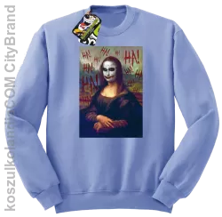 Mona Lisa Hello Jocker - Bluza męska standard bez kaptura błękit 