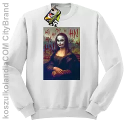 Mona Lisa Hello Jocker - Bluza męska standard bez kaptura biała 